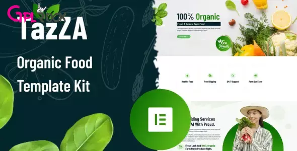 TazZA – Organic Food Elementor Template Kit